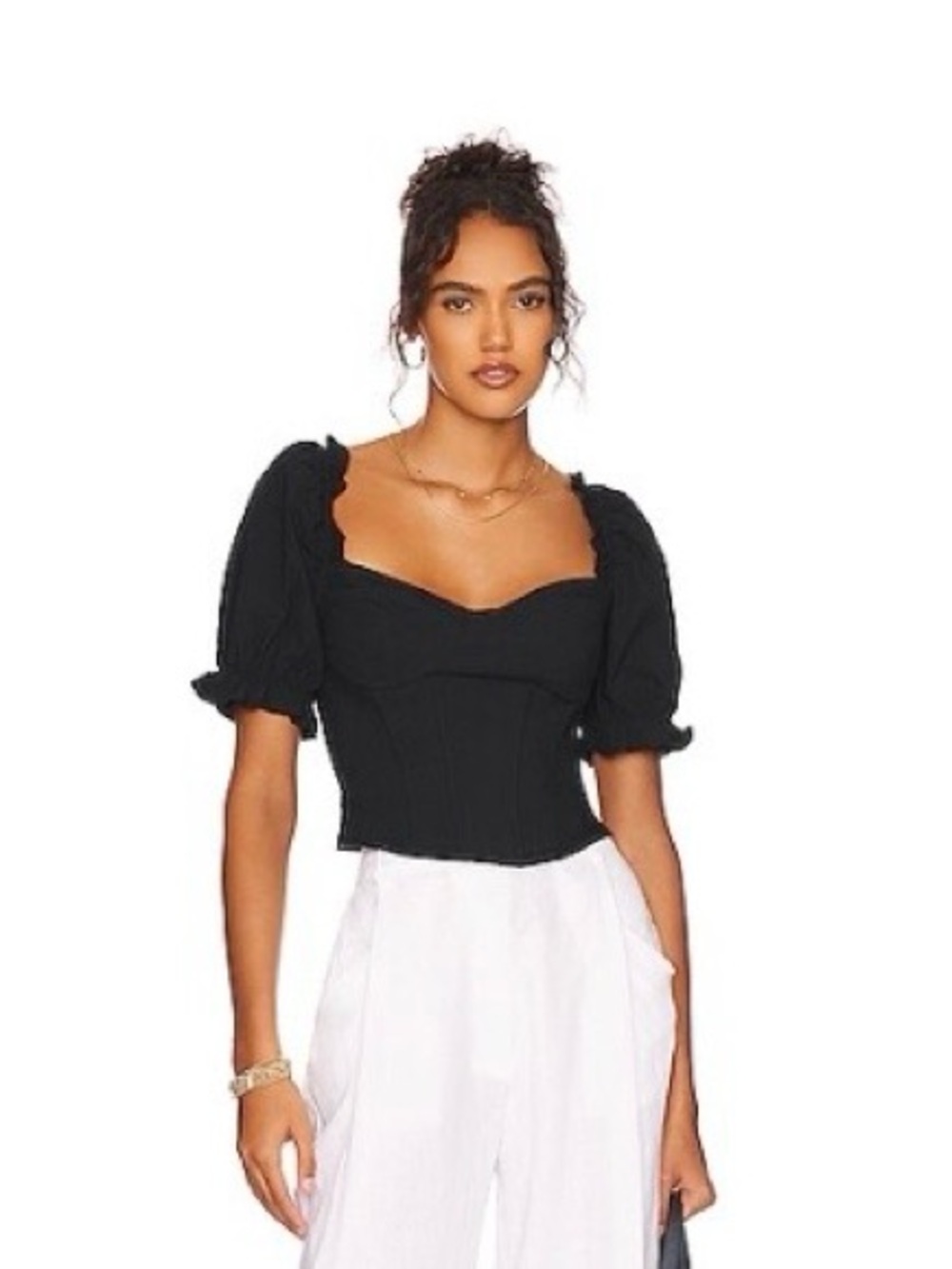 NWOT Astr the Label Raya Top in Black